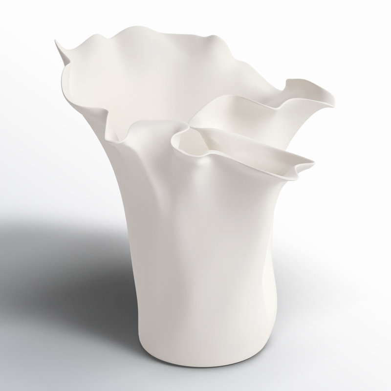 Bia Ceramic / Porcelain Table Vase, Cream