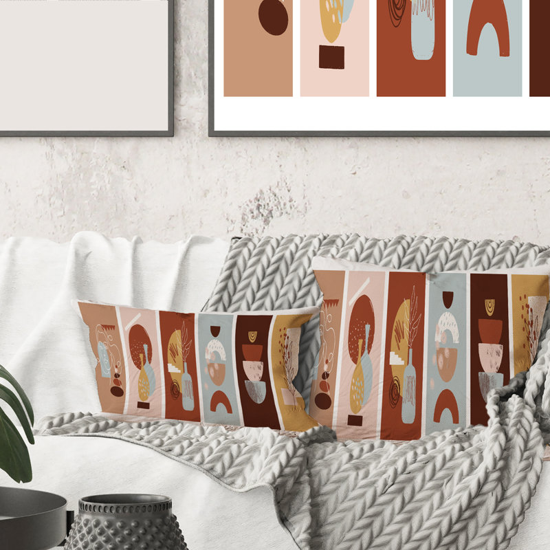 Minimalistic Compostion of Shapes V Rectangular Pillow Cover & Insert