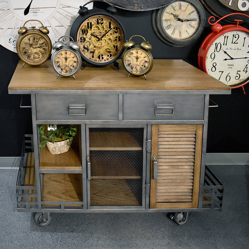 Zepeda Solid Wood Top Kitchen Island