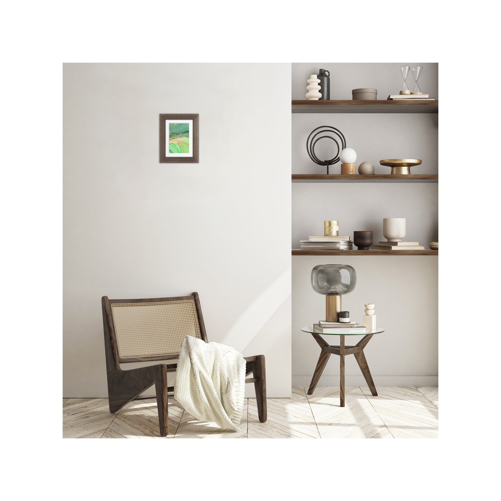 Arkhurst Wood Picture Frame with Mat, 8" x 10", 4" x 6", Walnut