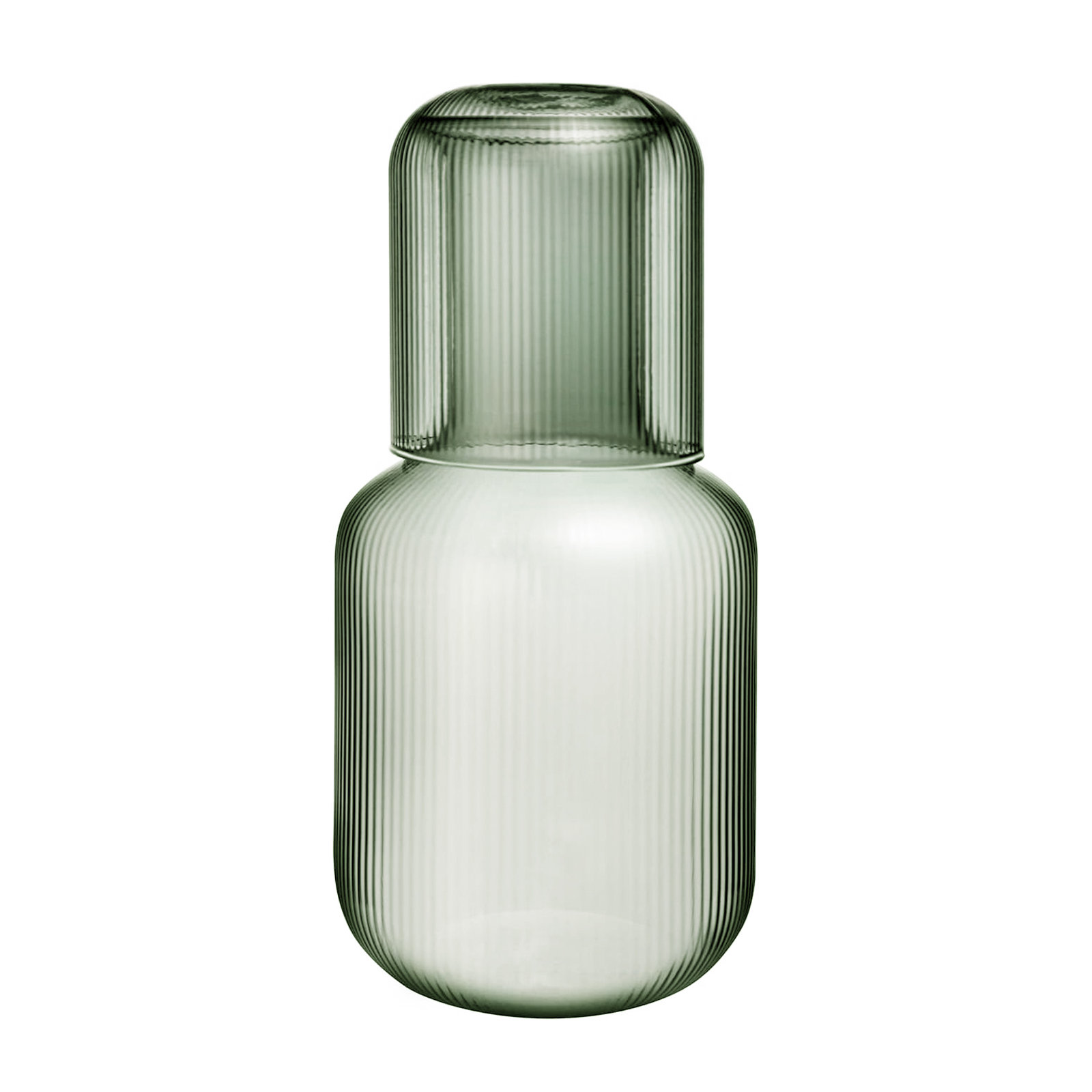 Delaria 2-Piece Carafe and Cup Set, Green