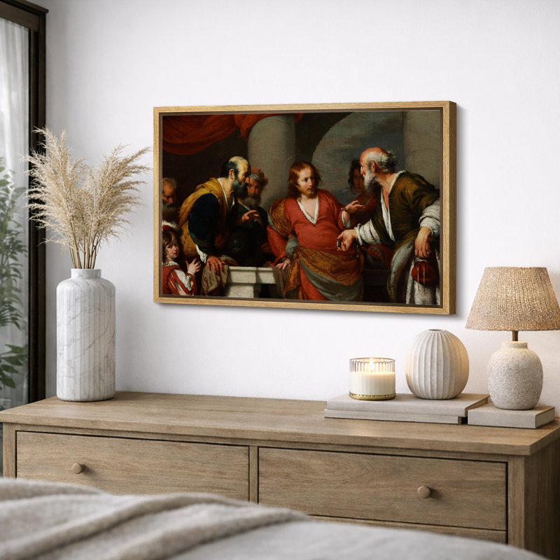 «Jesus Teaching the Elders», œuvre d'art de la scène biblique, images de salon, impression sur toile encadrée.