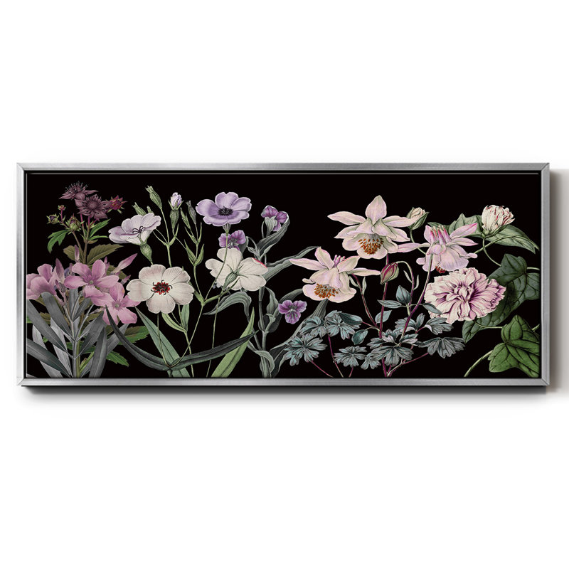 Garden Array- Framed Canvas, 12" H x 30" W
