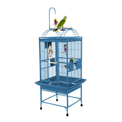 Jackie 62'' Iron Play Top Floor Bird Cage with Wheels