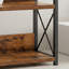 Tablette de comptoir en bois brun à double couche, étagère à épices de cuisine multifonctionnelle et table basse, idéale pour le rangement à la maison.