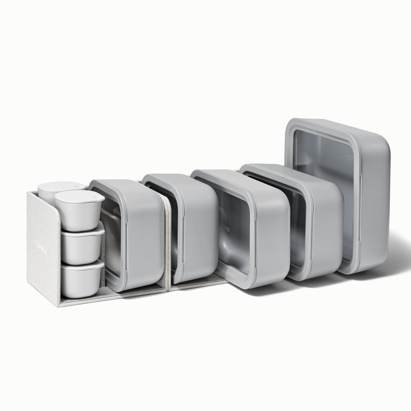Caraway 14Pc Glass Food Storage Set, Gray