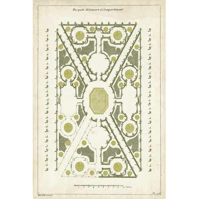 European Garden Design IV by DeZallier D'Argenville - Wrapped Canvas Print