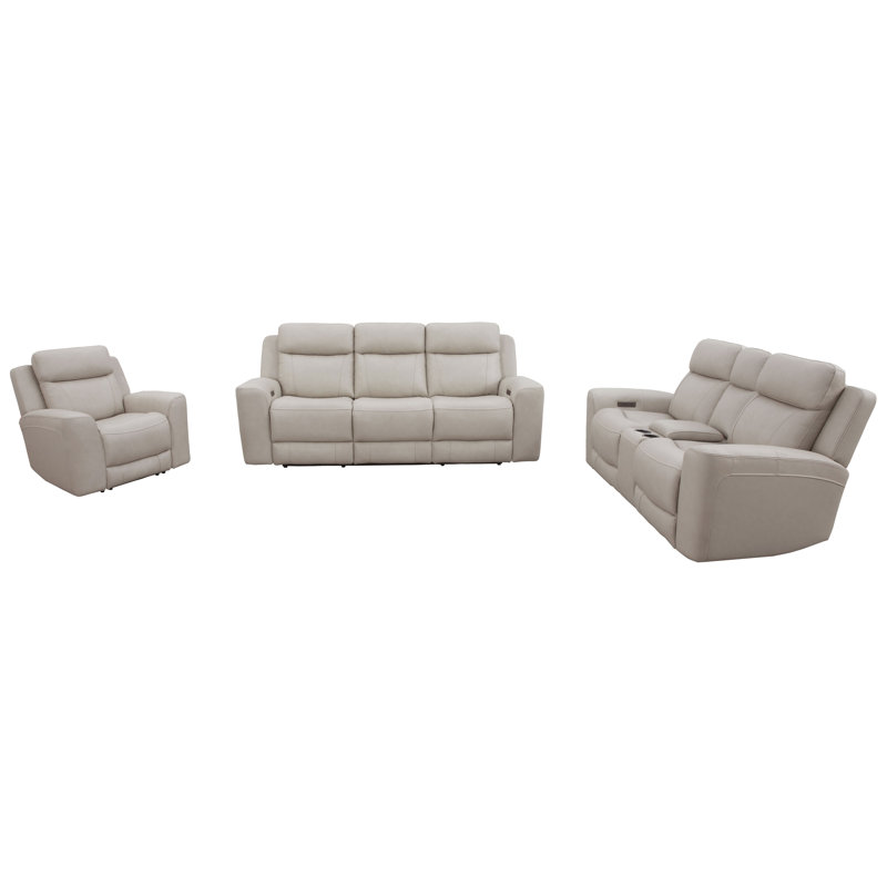 Canapé, causeuse et fauteuil inclinable électrique Jaspyr, Pierre