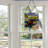 14"H Bear Stained Glass Window Panel