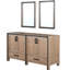 60 po W Double meuble-lavabo rustique - Miroirs 22 deux armoires et tiroirs pour un espace de rangement généreux entièrement assemblé-1958971625