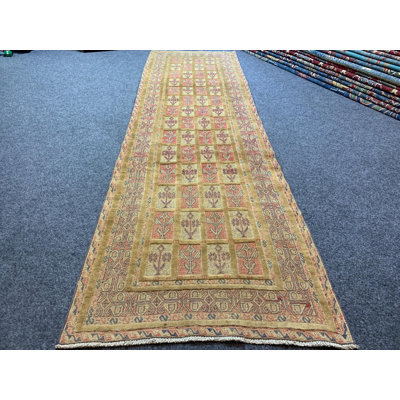 Tapis de couloir kilim 2,7 po x 9,1 pi, tapis kilim en laine fait à la main afghane beige, tapis Kilim tribal, tapis de couloir Herati Barjasta nokar Kilar