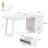 55" Computer Desk, Modern Home Office Desk with 3 Drawers, White