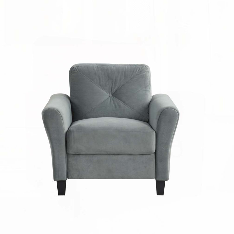 Fauteuil d'appoint en velours, Gris