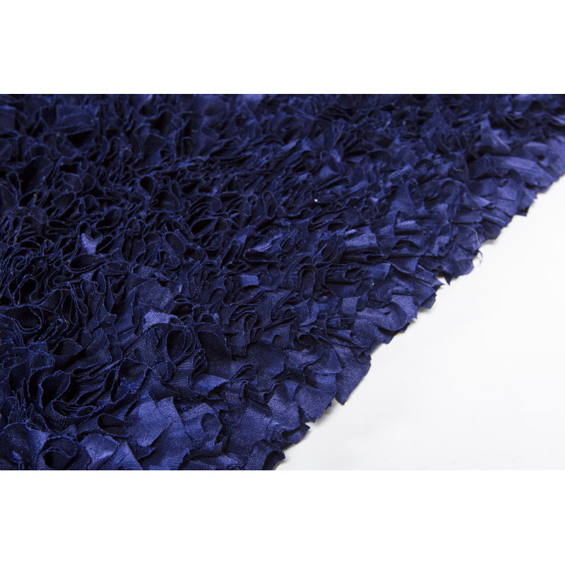 Tapis en polyester à poils longs tissé à la main Arrisson, 3 pi 6 po x 5 pi 6 po