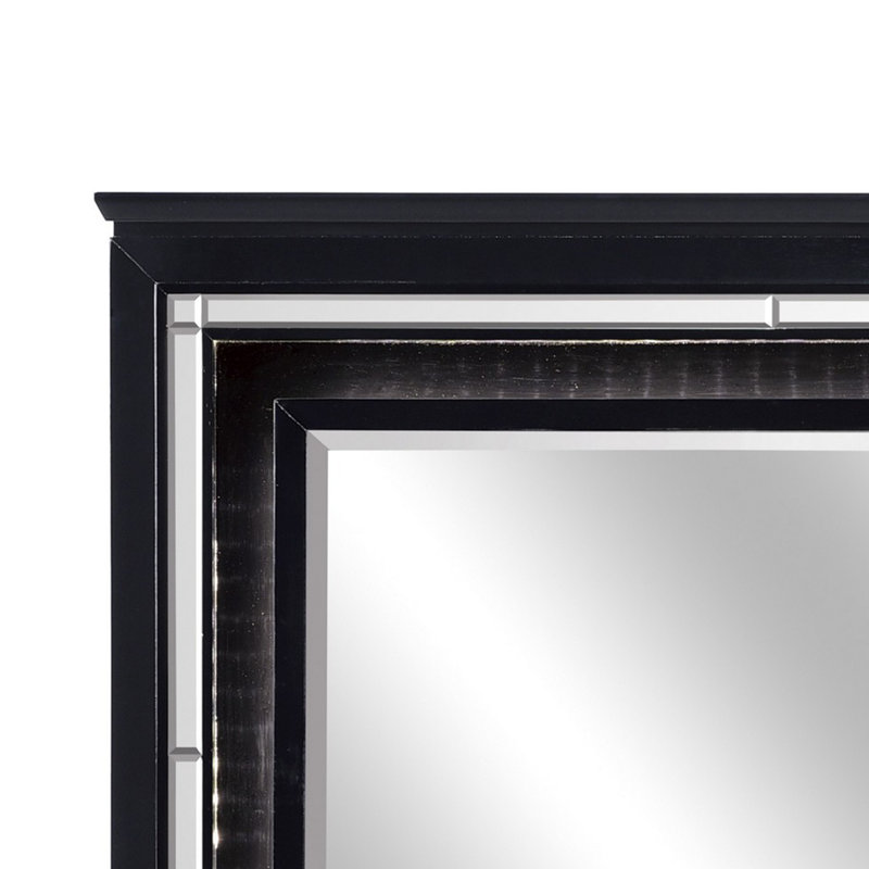 Miroir biseauté, Noir