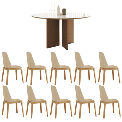 Retro new aesthetic dining table and chair