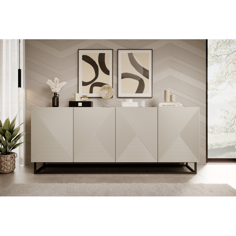 Mehrunisha 200cm Sideboard, Cashmere/Black