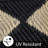 Outdoor Rug Plastic Reversible Rug Waterproof Patio Rug for Outdoor Camping Deck Beach RV Porch Patio and Backyard Black Cream 10*14-138044920-138044917