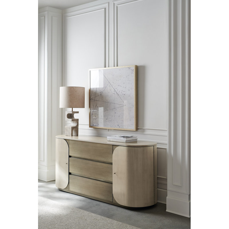 La Moda 3 - Drawer Solid Wood Dresser, Beige/Brown