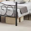 Metal Platform Bed Frame Mattress Foundation with Deluxe Iron-Art Headboard/Footboard, Metal Black-119127791