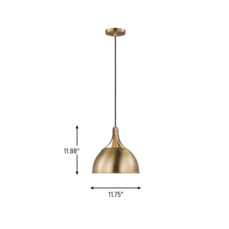 Rockland 1 - Light Pendant, No, Satin Brass, 75W