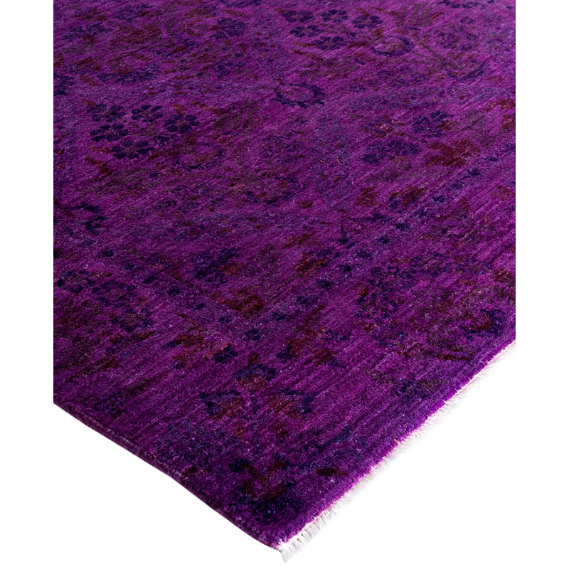Overdyed One-of-a-Kind 4' 4" X 6' 1" Hand Knotted Area Rug