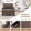 Fauteuil rembourré avec rangement intérieur pour accoudoirs-448415077