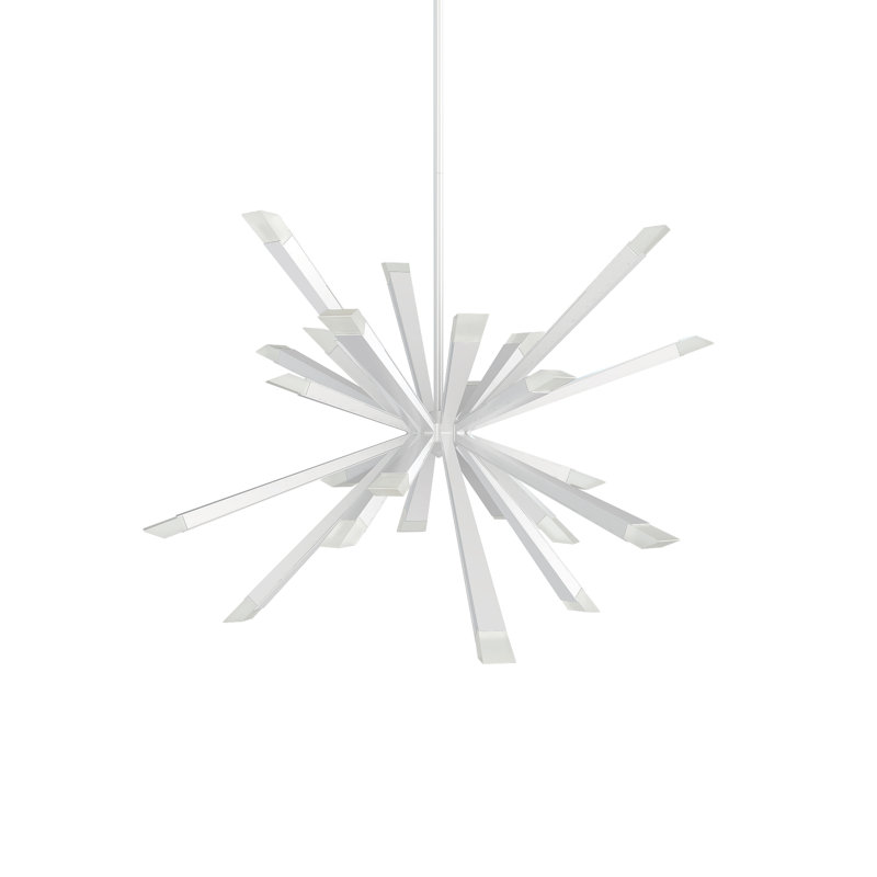 Starburst 24 - Light Sputnik Sphere LED Chandelier, Polished Chrome, 19.9" H x 29.5" W x 29.5" D