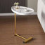 Table d'appoint polyvalente en forme de C - Idéale pour le salon et la chambre - Largeur : 29,6 cm - Style moderne - Hauteur : 60 cm