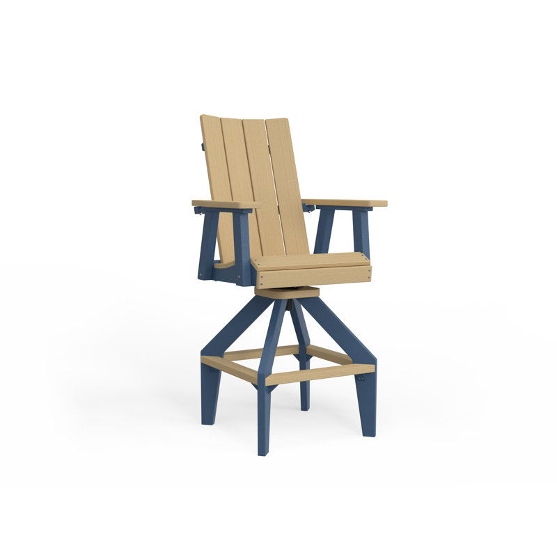 SOL Outdoor Bar Stool, Slate, White