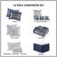 Ensemble d'édredon 12 pièces avec draps bleu marine