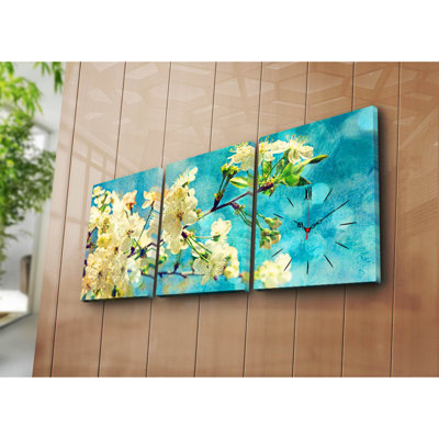 Ensemble d'horloge murale 3 pièces Elegant Structure robuste en bois à 100%, épaisseur: 1,2 po | Parfait pour la décoration intérieure et les intérieurs modernes, conception unique