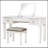 Mirrored Vanities Desk With Drawers, Bedroom Makeup Vanity Table Set With Mirror And Stool, Flip Up Dressing Table For Bedroom/Makeup Room, Working Desk For Furniture Combo-1181169301