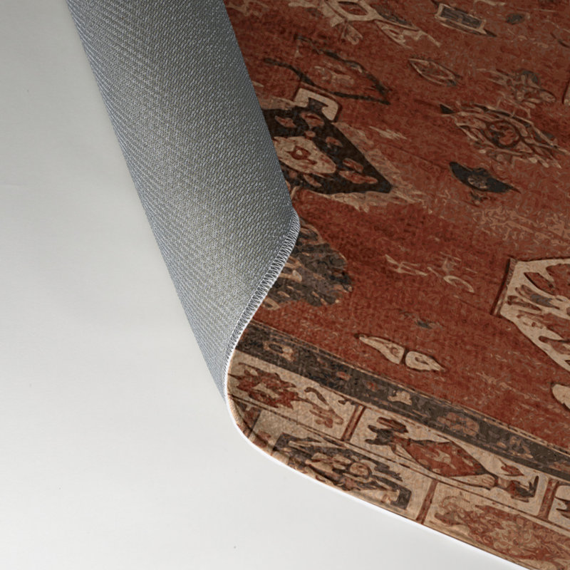 Turkish Brown Indoor and Outdoor Area Rug, Rectangle 5' x 7'