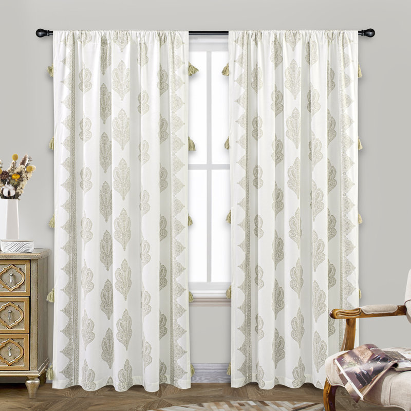 Abtal Room Darkening Curtain Pair, Champagne Beige