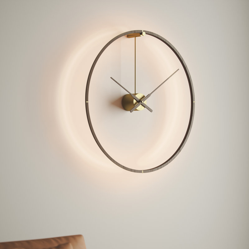 Ombra Solid Wood Skeleton Wall Clock, Large