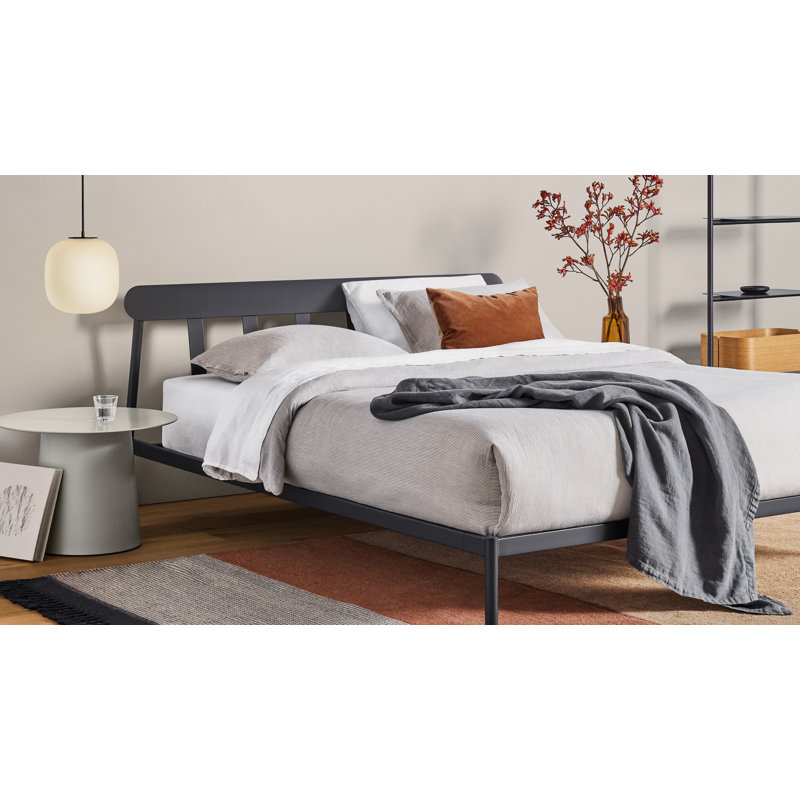 Kimball Duvet Cover Set, Charcoal/White, Queen Duvet Cover + 2 Queen Shams