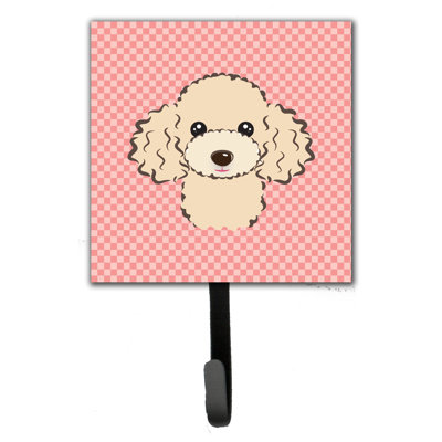 Porte-caniche en damier et crochet mural