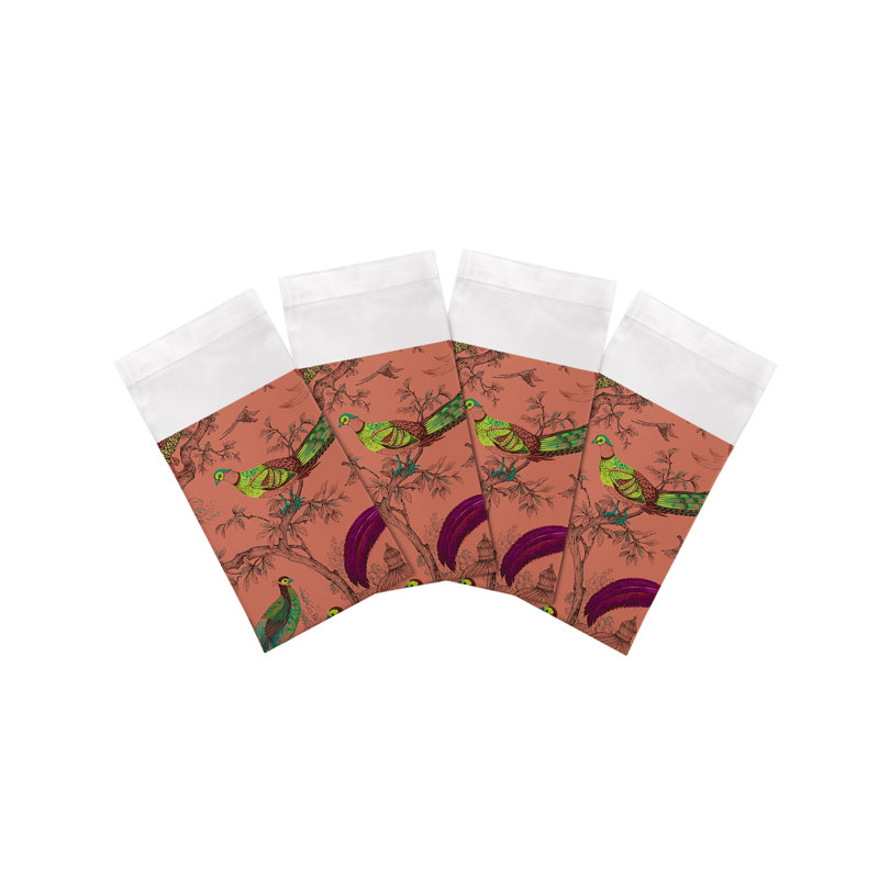 Pheasant Fall Sauvage Cotton Sateen Dinner Napkins, Paprika