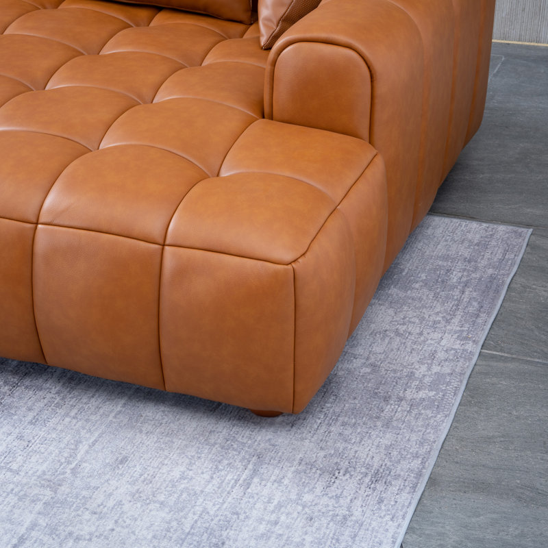 Canapé modulaire en cuir 2 pièces Drua