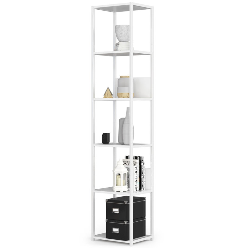 Auzinda 192cm H Metal Bookcase, (6 shelves) 192cm H x 40cm W x 32cm D