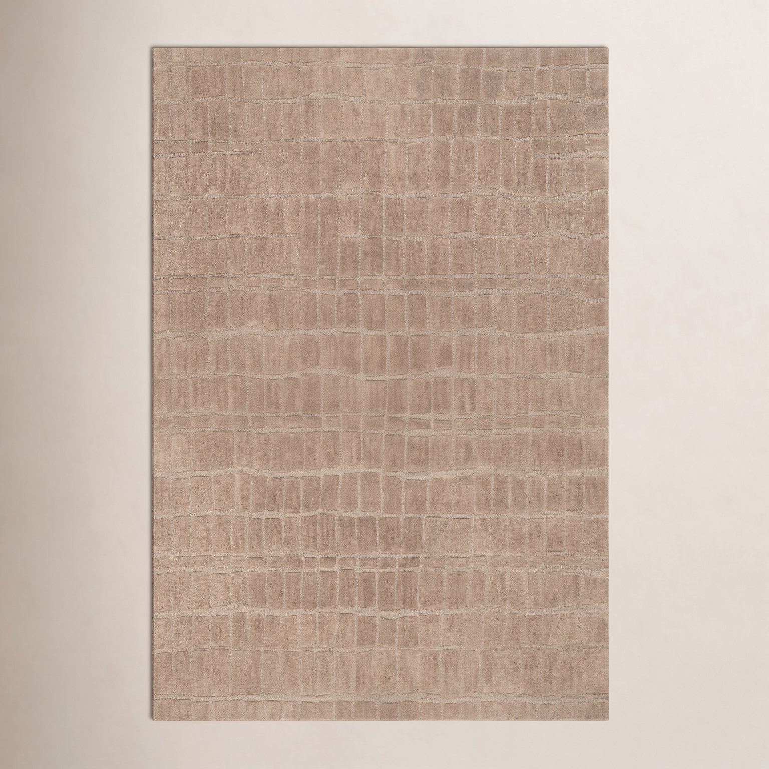 Textured Hand-Woven Abstract Rug, Rectangle 5' x 8'