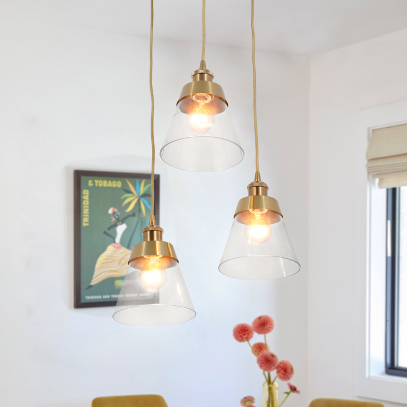Dawne 3 - Light Gold Pendant
