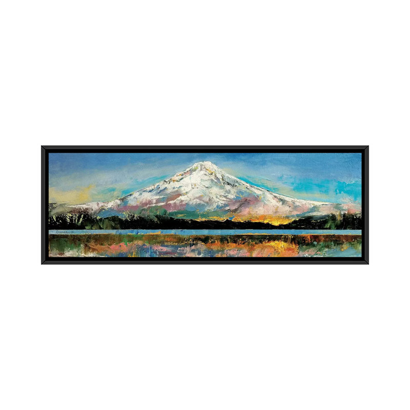 « mount hotte », reproduction d’art sur toile, H 16 po x l 48 po x P 1,5 po, Toile avec cadre noir