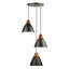  Luminaire suspendu 3 lumières noir