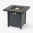 28-inch Iron Square Propane Fire Pit Table