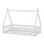 Lit simple en bois en forme de tente avec garde-corps-118309726