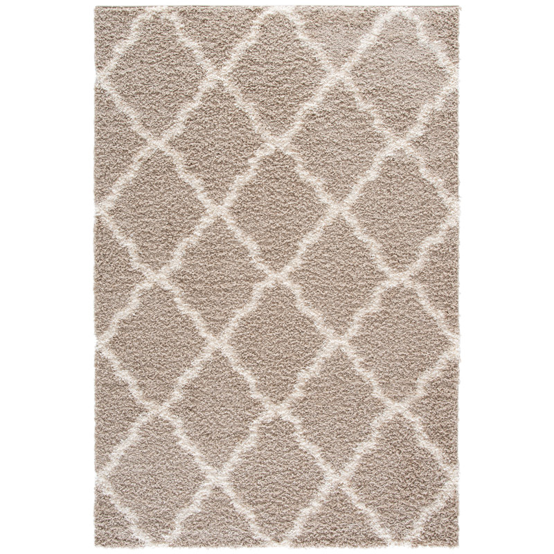 Lapidge Geometric Beige Area Rug, Rectangle 5'1" x 7'6"