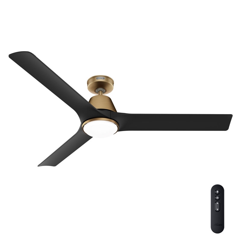 Hunter 60 inch Aeronaut Wi-Fi ENERGY STAR® Damp Rated Ceiling Fan with LED Light Kit and Handheld Remote