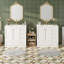 Meuble-lavabo autoportant de style Shaker avec lavabo, tiroirs à fermeture en douceur et portes à fermeture en douceur